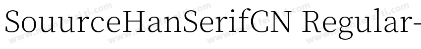 SouurceHanSerifCN Regular字体转换
